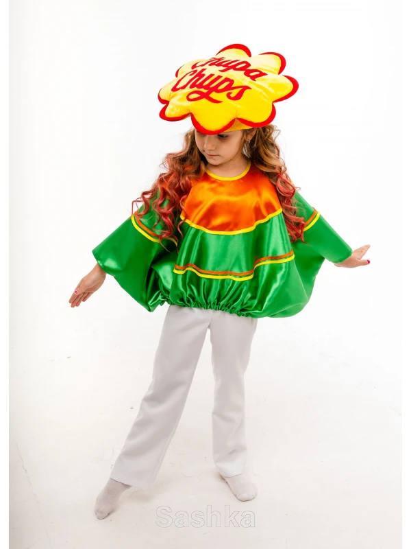 Карнавальний костюм Цукерка Чупа Чупс (зелений)